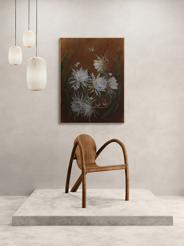 WHEN TWO BECOME A WORLD - a large flower painting butterflies and birds image 13