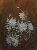 WHEN TWO BECOME A WORLD - a large flower painting butterflies and birds image 1