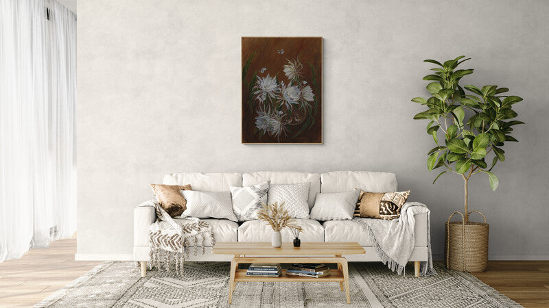 WHEN TWO BECOME A WORLD - a large flower painting butterflies and birds image 11