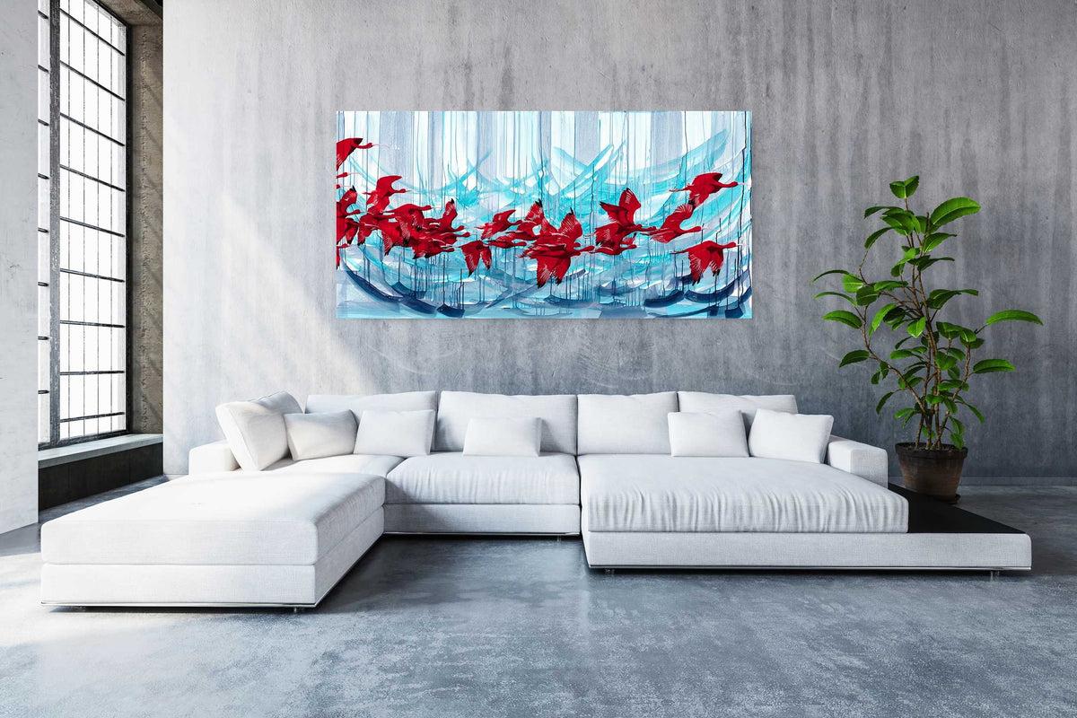 Mig-Red-Tory Birds FRAMED image 2