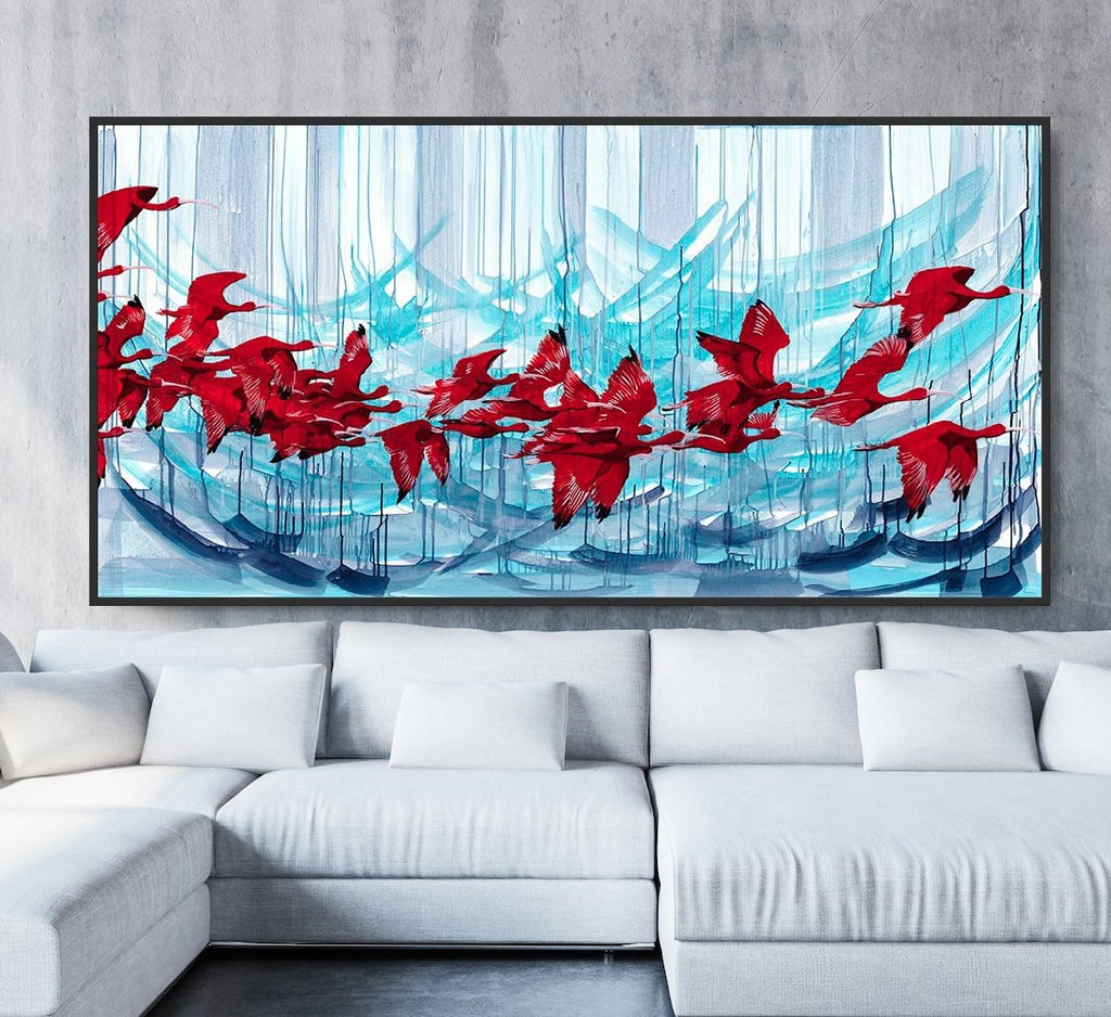 Mig-Red-Tory Birds FRAMED image 1